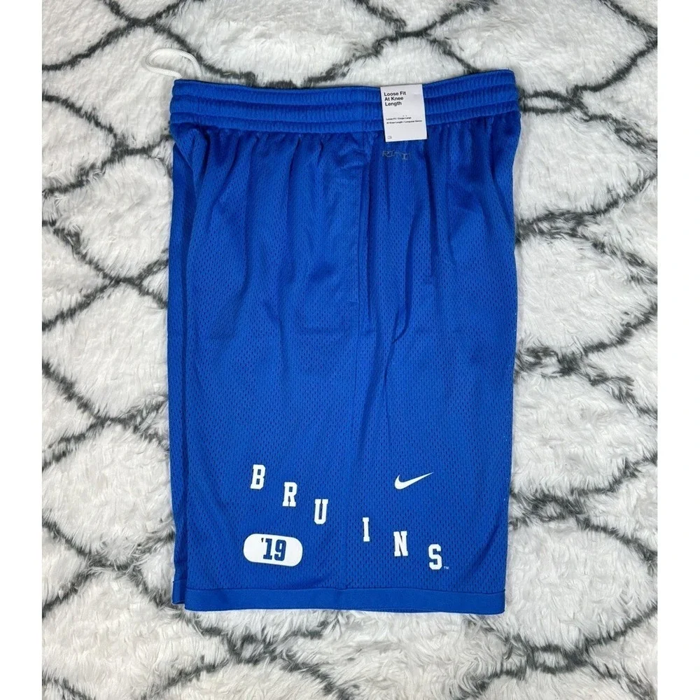 NIKE Dri Fit UCLA Bruins Football Mesh College Shorts Mens Sz L *NEW* DR4080-403